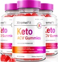Rize labs (Pack of 3 Xtreme Fit Keto ACV Gummies for Advanced Weight Loss, with Apple Cider Vinagre Supplement Belly Fat Extra Strength (180 Gummies)