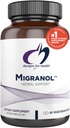 健康Migranol的设计 - Feverfew 配有Magnesium Malate, Curcumin (Turmeric) 提取,Rosemary + B2 Riboflavin - 非GMO + Gluten Free (90 Capsules)