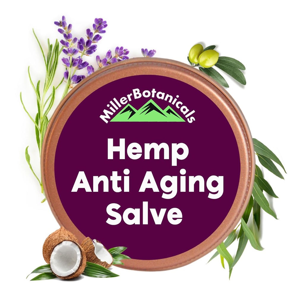Hemp Salve - Skin Moisturizer Balm, All Natural Ingredients - Aloe Vera, Coconut Oil, Rose Hips, " More, 1.7oz (6000 mg)
