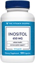 维生素Shoppe Inositol 650MG,支持健康活者与细胞函数(100 Capsules)