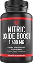 Nitric Oxide Booster Supplement, 1600mg Extra Strength L-Arginine, Citrulline Malate och Alpha-Ketoglutarate (60 greve, 1 flaska)