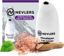 Nevlers White Himalayan Salt Inhaler for Lungs & Nose with 6 Oz Coarse Pink Himalayan Sea Salt 