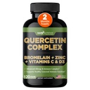 Gade Nutrition Organic Quercetin with Bromelain Vitamin C and Zinc | Immune Support Supplement Quercetin 500mg Capsules | Bioflavonoids Made in USA Third Party Tested