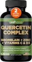 Gade Nutrition Orgueic Quercetin amb Bromemina C i Zinc, Zinc imne support suplementari Quercetin 500mg Capsules uzel Bioflavoenids va fer una prova al Tercer partit dels EUA
