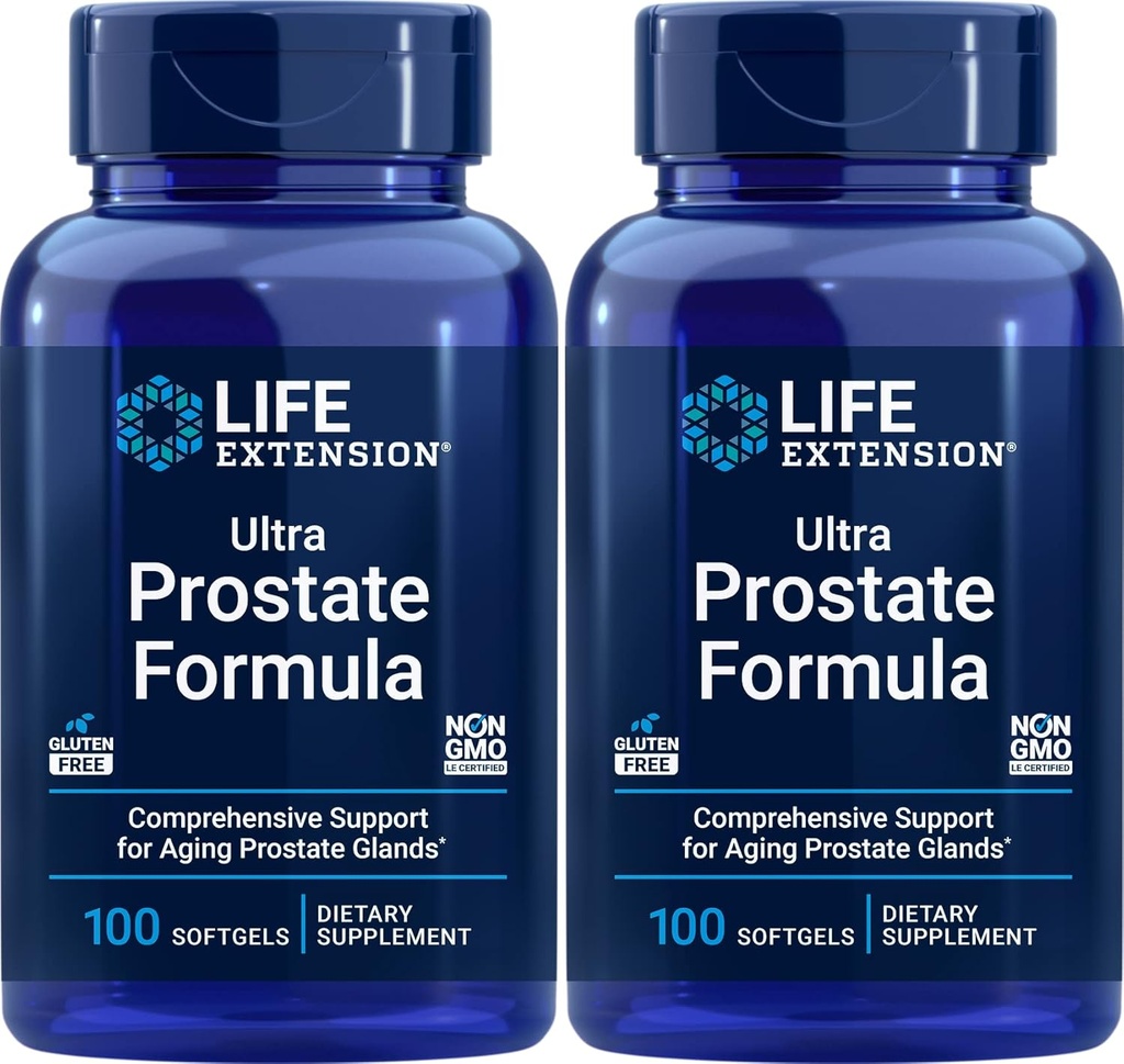 Life Extension Ultra Prostate Formula, 100 Softgel (Pack of 2) - Gizonentzako osagarri naturala