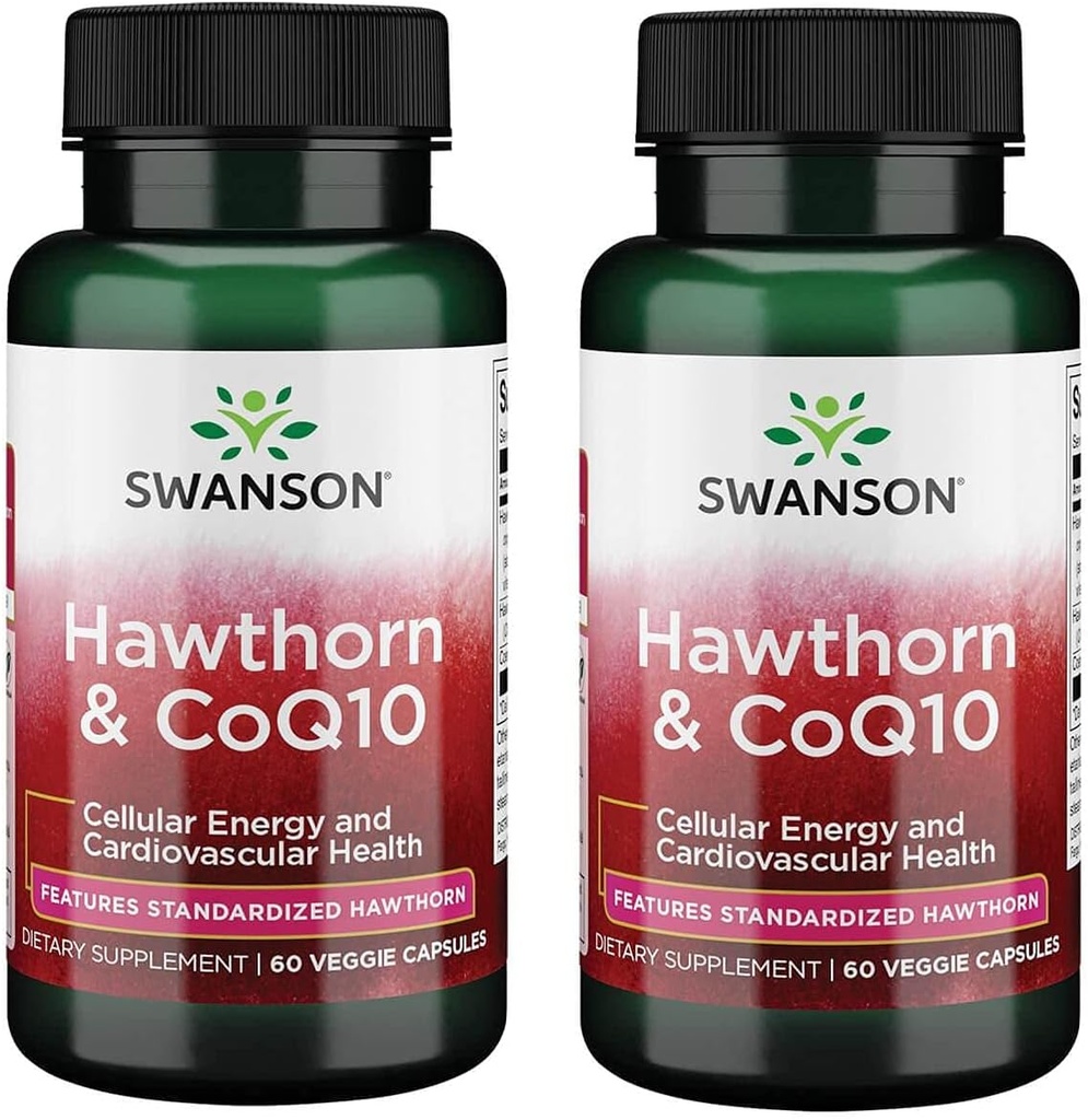 Swanson Hawthorn & Coq10 60 Veg kapsule (2 pakiranji)