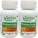 Brahmi Forte Capsules 500 mq. 60 Veg. Kapsül | Brahmi (Bacopa Monnieri) Men və qadınlar üçün çıxış Kapsülləri | Ayurvedic Herbal Təhsil / Rəssləyir və ya 10:1 Forte (2 60 Capsules)