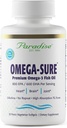 Herbes paradisiaques Omega-Sure, Omega-3 Concentrate, Huile de poisson Premium, DHA, EPA, Vegan, Non OGM, Sans gluten, 30 softgels végétariens de comte