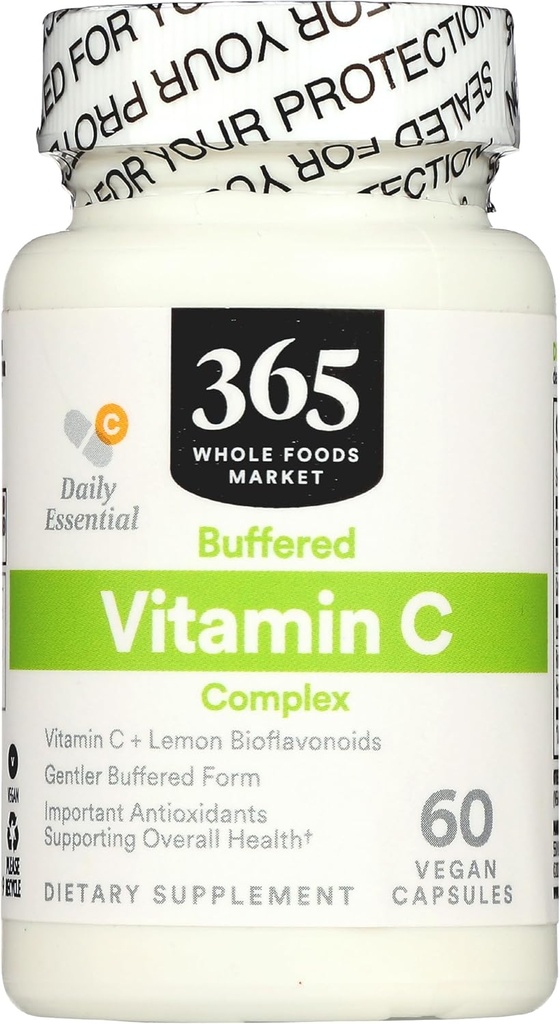 365 by Whole Foods Market, Buffered Vitamin C Kompleksi, Vegan, 60 Capsules