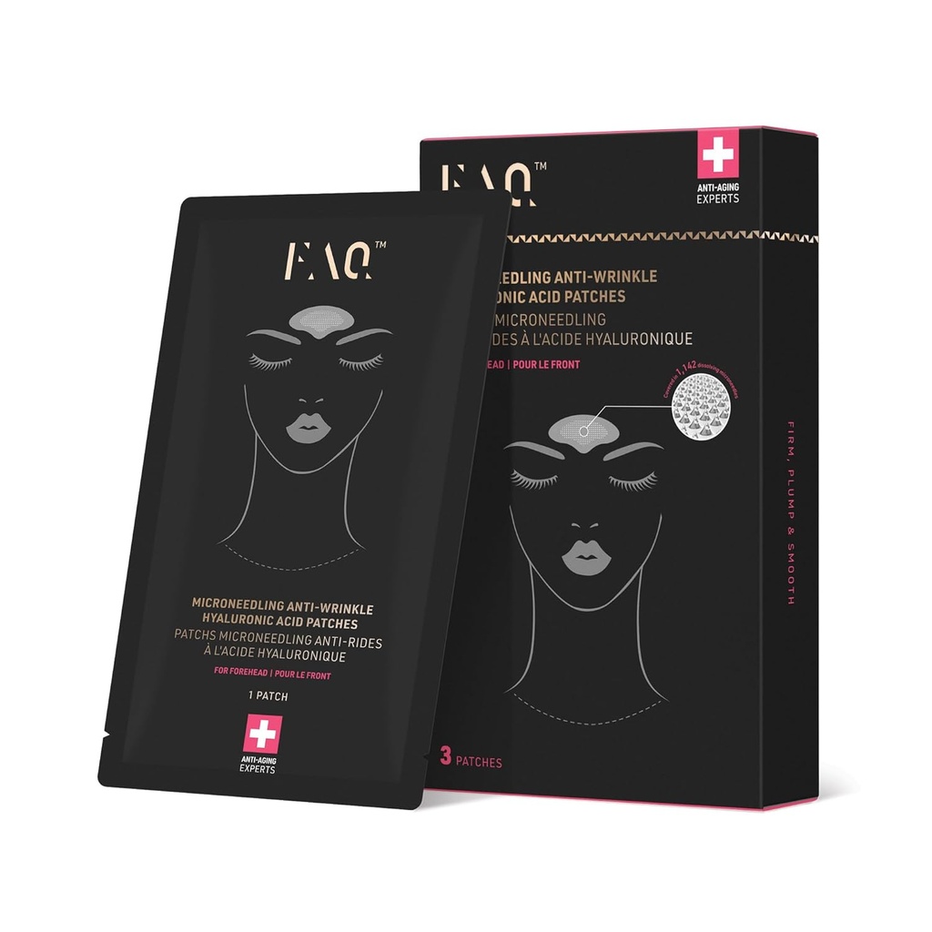 Forehead üçün FAQ Hyaluronic Acid Patches - Forehead Patches - Travel - dostu Skin Care - 3 dəfə.