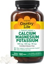 Country Life Target Mins - Calcium Magnesium Potasium Bone & Heart Health Supplement, 10000mg Calcig Magnesium, Supports Calcium Utilisasi, 180 Tablet - Disertifikasi Gluten Free & Vegan