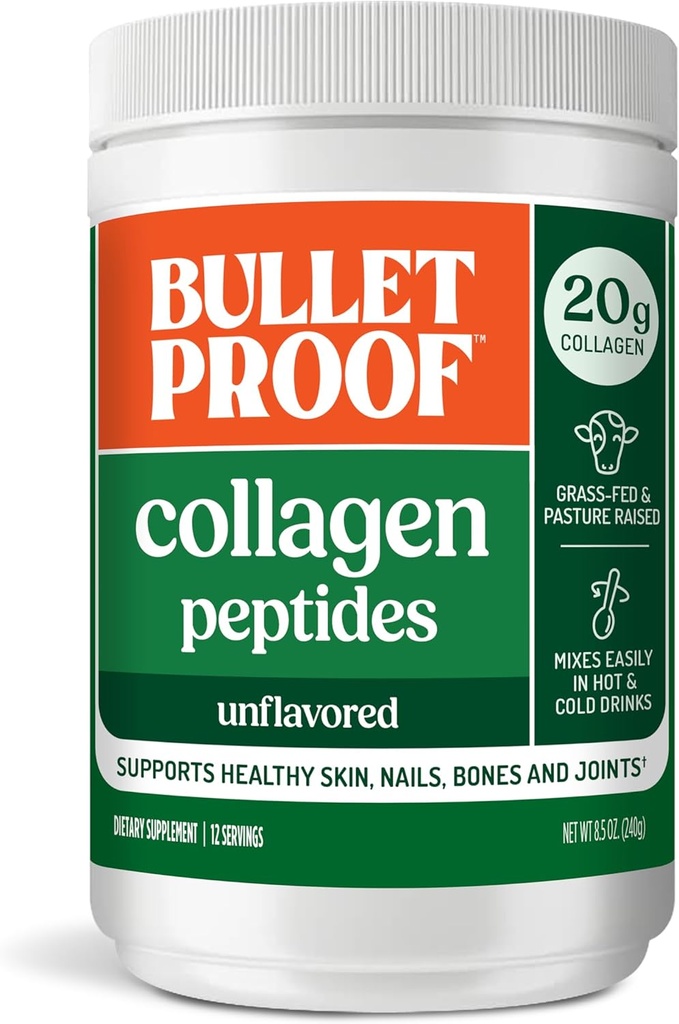 Collagen 18g proteína pó, 8.5 oz, Unflavored