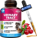 Cat " Dog Urinary Tract Infection Treatment " Natural UTI Medicine Cranberry " D-Mannose -Kidney+Bladder Support - Best Incontinence, Bladder Stones - Pet Renal Health ' Care drops