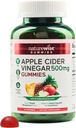 NatureWise Apple Cider Vinegar Gummies - 1000mg ACV на 2 + Витамин B12 - Pectin Based Vegen, Gluten-Free, Non-GMO -90 Брой[45-Day Supply for 1000mg or 3-months for 500mg]