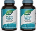 Nature's Way Calcium Magnesium & Vitamin D3 Complex, Healthy Bones & Teeth, Muscle Function and Relaxation*, Gluten Free, 250 капсул (Packaging May Vary) - 2 Pack