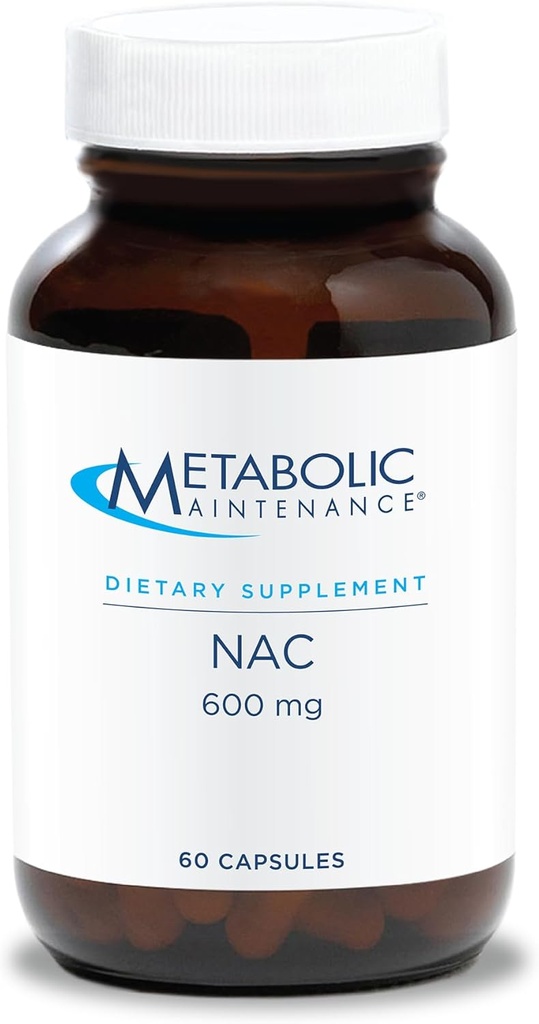 Trung tâm bảo trì y tế NAC 600 mg Capsules - N-Acetyl Cysteine 600 mg Phụ hỗ trợ gan và Immune - Phòng chống oxyidant cho nam và nữ 50+ - 60 Capsules