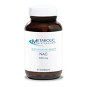 Metabolic Maintenance NAC 600 mg Capsules - N-Acetyl Cysteine 600 mg Supplement for Liver and Immune Support - Antioxidant Defense for Men and Women 50+ - 60 Capsules
