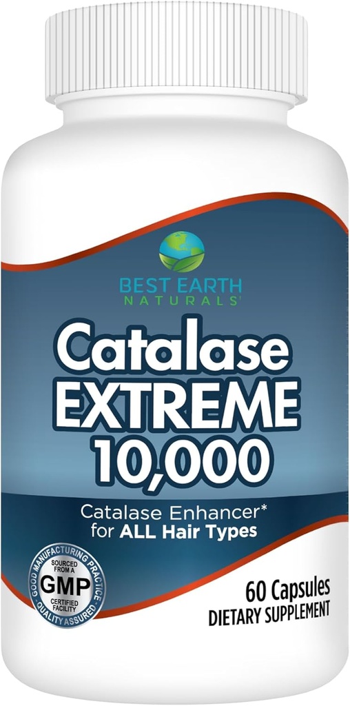 Nejlepší Naturals Země Catalase Extrémní dodatek 10.000 s Saw Palmetto, Biotin, Fo-Ti, PABA - Vlasové doplňky pro silné vlasy - 60 Kapsle (30- Day Supply)