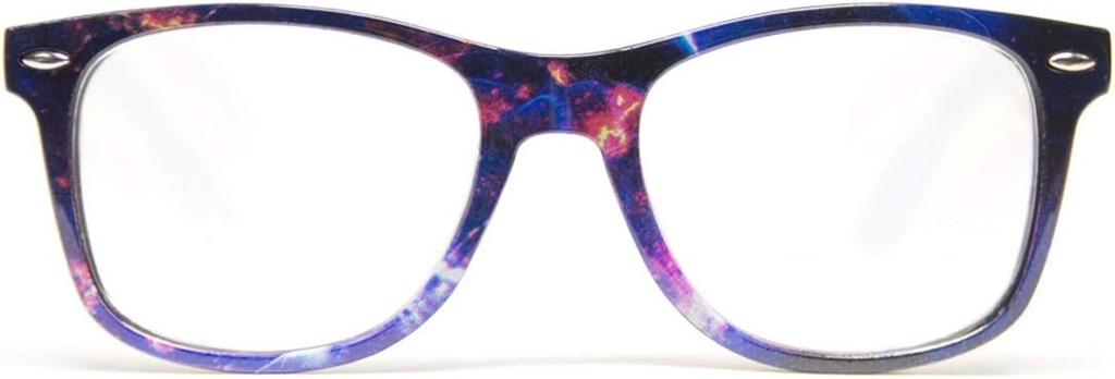 GloFX Azken Difrakzio Betaurrekoak - Galaxia - 3D Prism Rainbow Effect - Great Edm, Festival, Concert, Fireworks, Christmas Lights eta Rave Accessory - Galaxy Frames