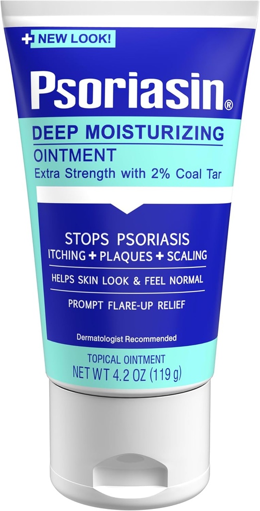 Psoriasin Deep Moistuting Ointment - 2% Coal Tar - Stops Pserasis Iting, Scaling, Redness - 4,2 độ