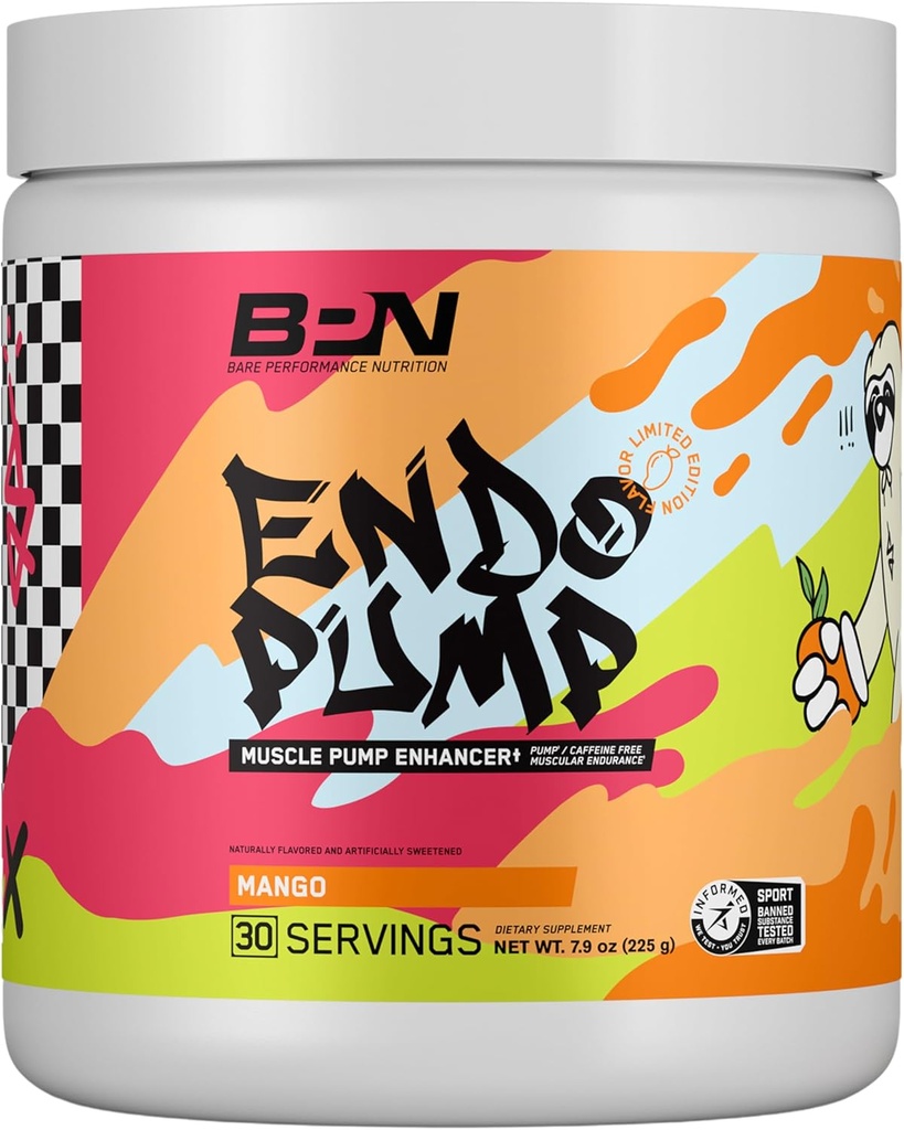 Baré Performance NUTRIIIation, BPN EndoPom Project Proof Poper W/L-Citrulinine, I fllow/Oxygen ขนส่งไปยังกล้ามเนื้อ 30 บริการ, Mango