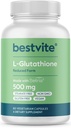 Val més que L-Glutione 500mmg w Setria (60 Vieggie caps) - No s'atates - Vegan - Guten Free - No GMO