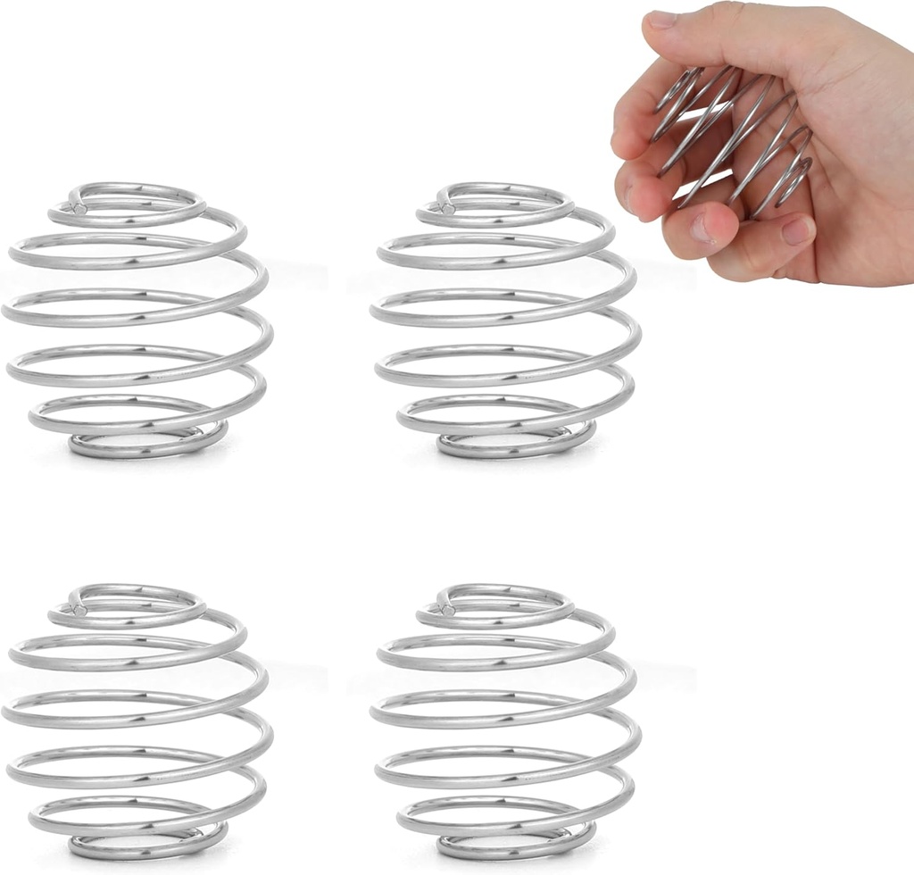 4 Pcs 2.1-Inch Grandes bolas de agitación de tamaño para Protein Shakes,Milkshake y Vestido de ensalada,304 bola de agitador de acero inoxidable