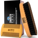 Bart Brush und Comb - Natürliche Boar Bristle Bart Brush & Bart Comb für Herren - Gesichts-Haar-Geschenk-Geschenk-Set für Herren - Mustache Styling, Grooming & Shaping Tools