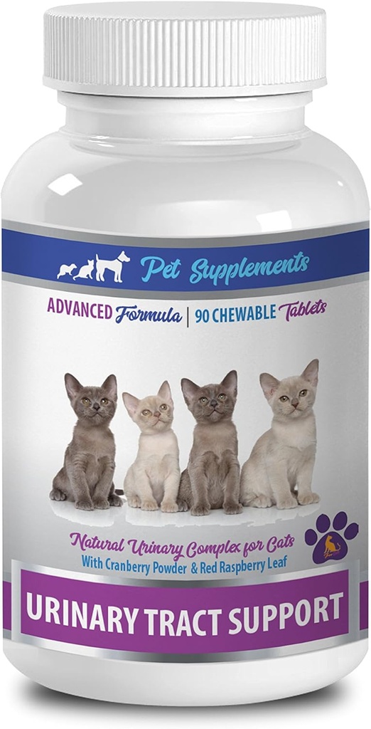 cat Urinary Diet - Urinary Tract Support - for Cats - Natural Formula - CHEWABLE - cat Cranberry Urinary - 1 Bottle (90 Chews)