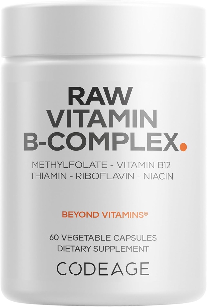 Codige Rawtax B-Complex suplementari - Essida Btamina amb Probiotics, Enzys, Fruits & Vegetables - 2-MonthProtecty - Metilfòtil - Bintina B12 - No-GO - 60 Capules