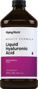 Piping Rock Liquid Hyaluronic Acid Supplement | 100mg | 16 fl oz | Natural Berry Flavor | Vegetarian Formula | Non-GMO, Gluten Free