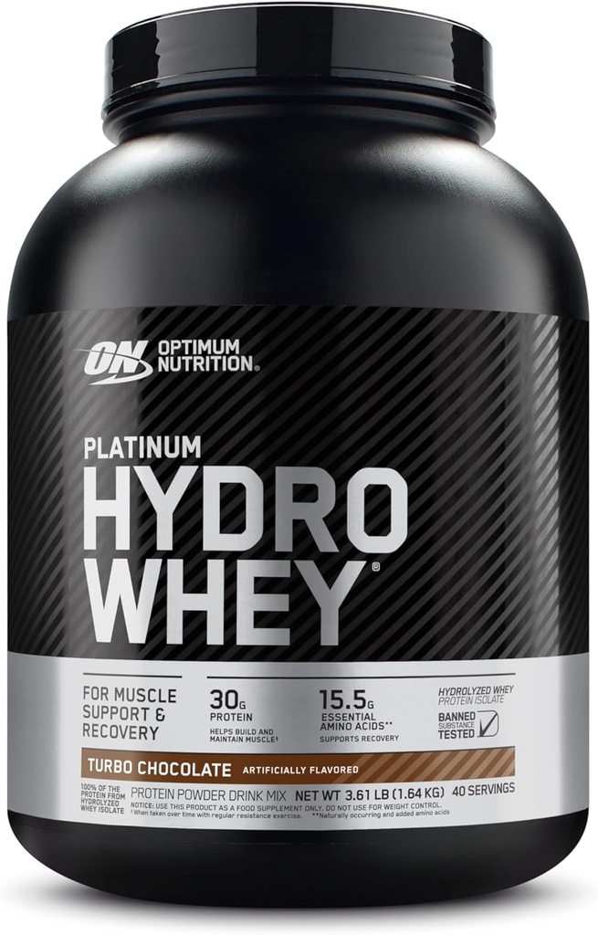 אבקת חלבון אופטימוסם פלטינום hydrowhey חלבון אבקת, 100% hydrolyzed Whey חלבון Isolate אבקה, פלמור: שוקולד טורבו, 40 משרתים, 3.61 פאונד (Packaging May Vary)