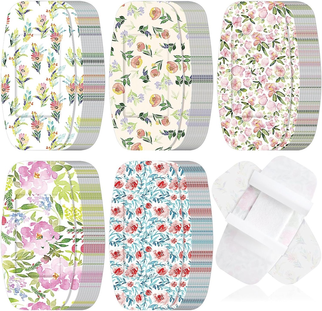 Sinmee 100 Pcs Big Bandages 2 x 4 Inch Latex Free Big Ared Flor Cukes Fabrice Fabric Bandages per al Care i Protegeix Wounds