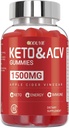 Keto ACV Gummies, Apple Cider Vinegar & vitamin B12 B6 - cho nam và nữ - 60 bá tước