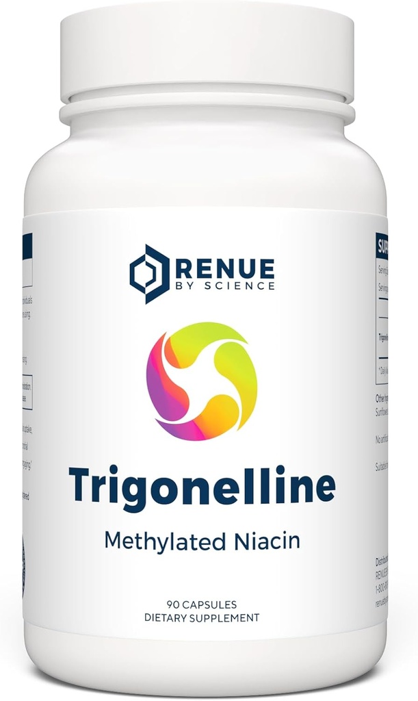 Renue By Science Trigonelina □ Alta resistência Trigonelina TRG Niacina metilada - 250mg Trigonillina Suplemento Cápsulas □ Não-GMO □ Made in the USA & Third-Party Tested