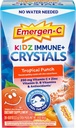 Emergen-C Kidz Imune Plus Cristale, On-The-Go Imunum Supplement with Vitamina C, Vitamina D, B Vitamine, Zinc si Mangan, Tropical Punch, Back to School Essentials - 28 Stick Packs