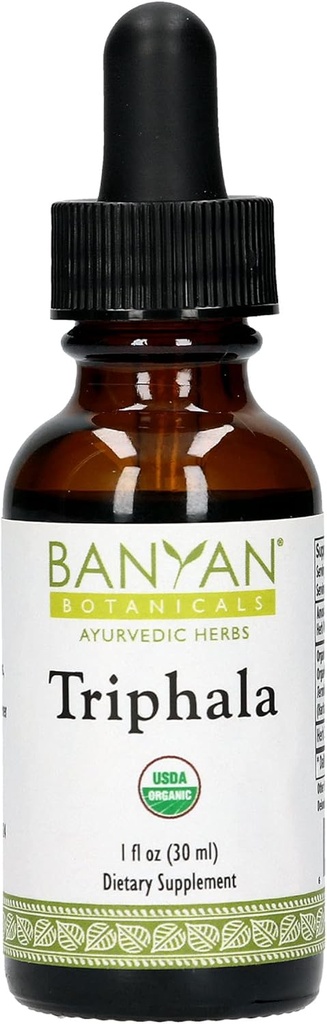 Banyan Botanicals Triphala Liquid Kräuterextrakt – Bio Triphala Extrakt mit Amla, Haritaki & Bibhitaki – für Daily Detox, Regularity & Rejuvenation* – 1oz. – Non-GMO Sustainable Sourced Vegan