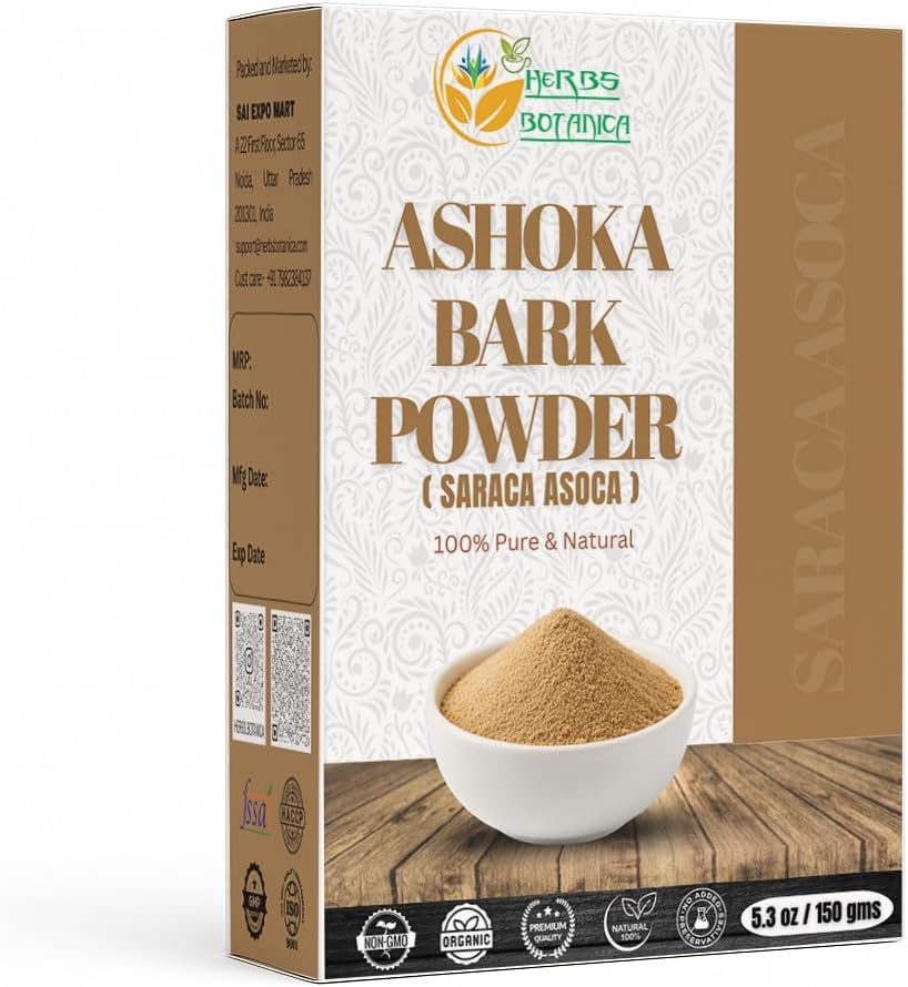 Herbs Botanica Ashoka Powder 5.3oz / 150 Grams | Saraca Indica - Traditional Uterine Tonic That Supports Healthy herb for Reproductive System