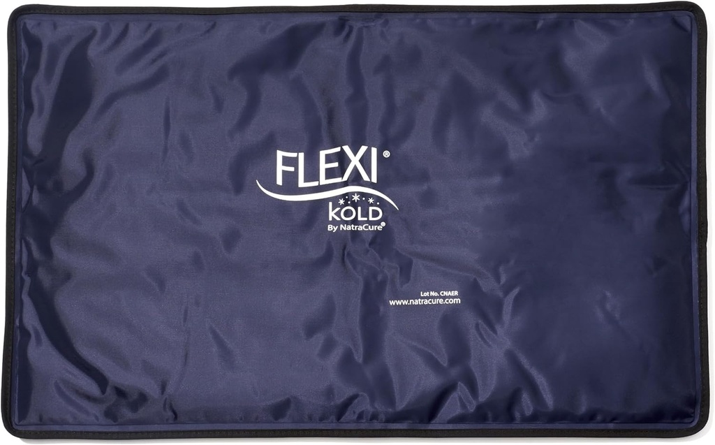 FlexiKold Extra Large Gel Soft Гъвкав леден пакет за наранявания  гофриран леден компрес, ледена подложка, & Flat Ice Wrap for Post Surgery for Inhuries of Shoulder, HIPS & Full Back  горнище XL  год.