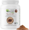 Vegansmart Naturade Plant Based Vegan Protein Powder - All-in-One Nutritional Shake Protein Blend - Gluten Free & Non-GMO - Cioccolato (15 Serve)