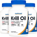 Nuttricost Krill Oil 100mg; 60 Liquid Softgels (3 Botol) - Omega -3 EPA- DHA