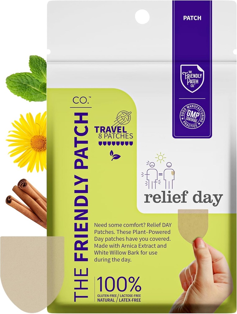 Relief Day Patch - Arnica, White Willow Bark, Safran & Peppermint pour les femmes et les hommes
