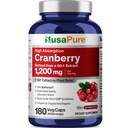 NusaPure Cranberry Capsules, 1200 mg, 180 Veg Capsules (Non-GMO, Vegan)