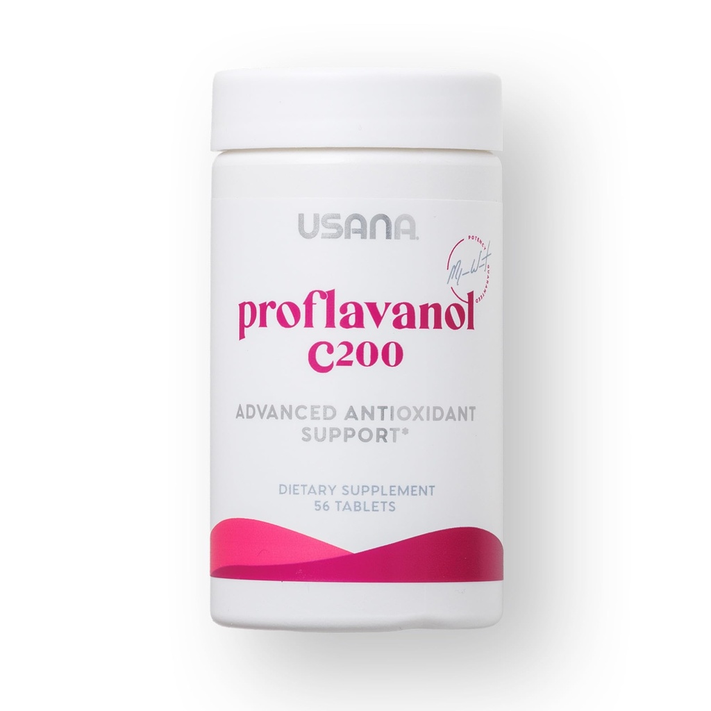 USANA - Proflavanol C200 - Antioxidant Blend - 56 Tablets (28-Day Supply) | Has Vitamin C Blend, Citrus Bioflavonoids, Hybrid Technology, Poly C Mineral Ascorbates, Green Tea and Quercetin With EGCG