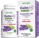 Nattura Calm Aid Lavender Oil Pills - 500mg - 60 Softgels - 100% Natural, Hjælper Reducere stress, Calming for Body & Mind, Non- GMO, Certified Kosher