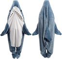 Shark Blanket Hoodie Onesie, Shark Onesie Adult, Shark Sleeping Bag for Dewasa (XXL)
