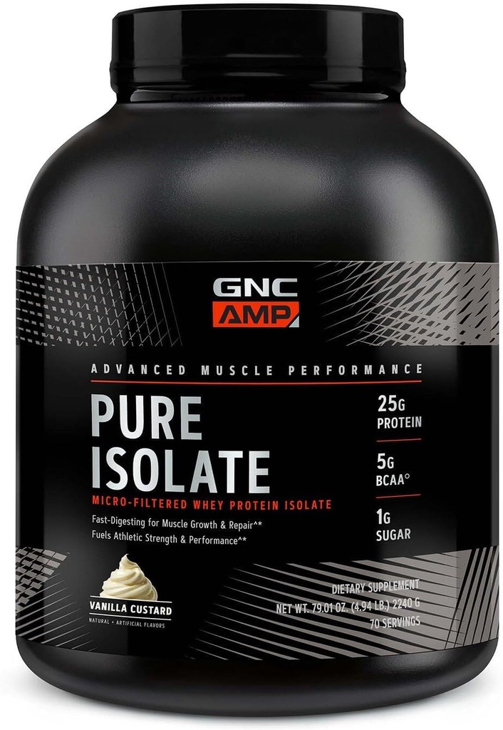 GNC AMP Pure Isolate - Vanilla Custard (70 Serve)
