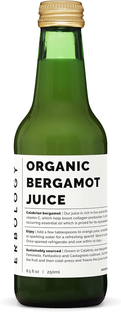 100% 유기 Bergamot 주스 250ml (12의 상자) - 지원 교원질 생산 - Bioactive Flavonoids - 이탈리아에 있는 농장에서 똑바른 - Undiluted - 추가한 설탕 없음 - 비 GMO