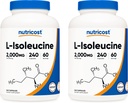 Nutricost L- Izoleucin 2000mg szervenként, 240 kapszula palackonként (2 üveg)