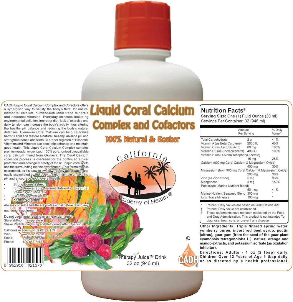 Liquid Coral Calcium Complex and Cofactors 32 oz van CAOH